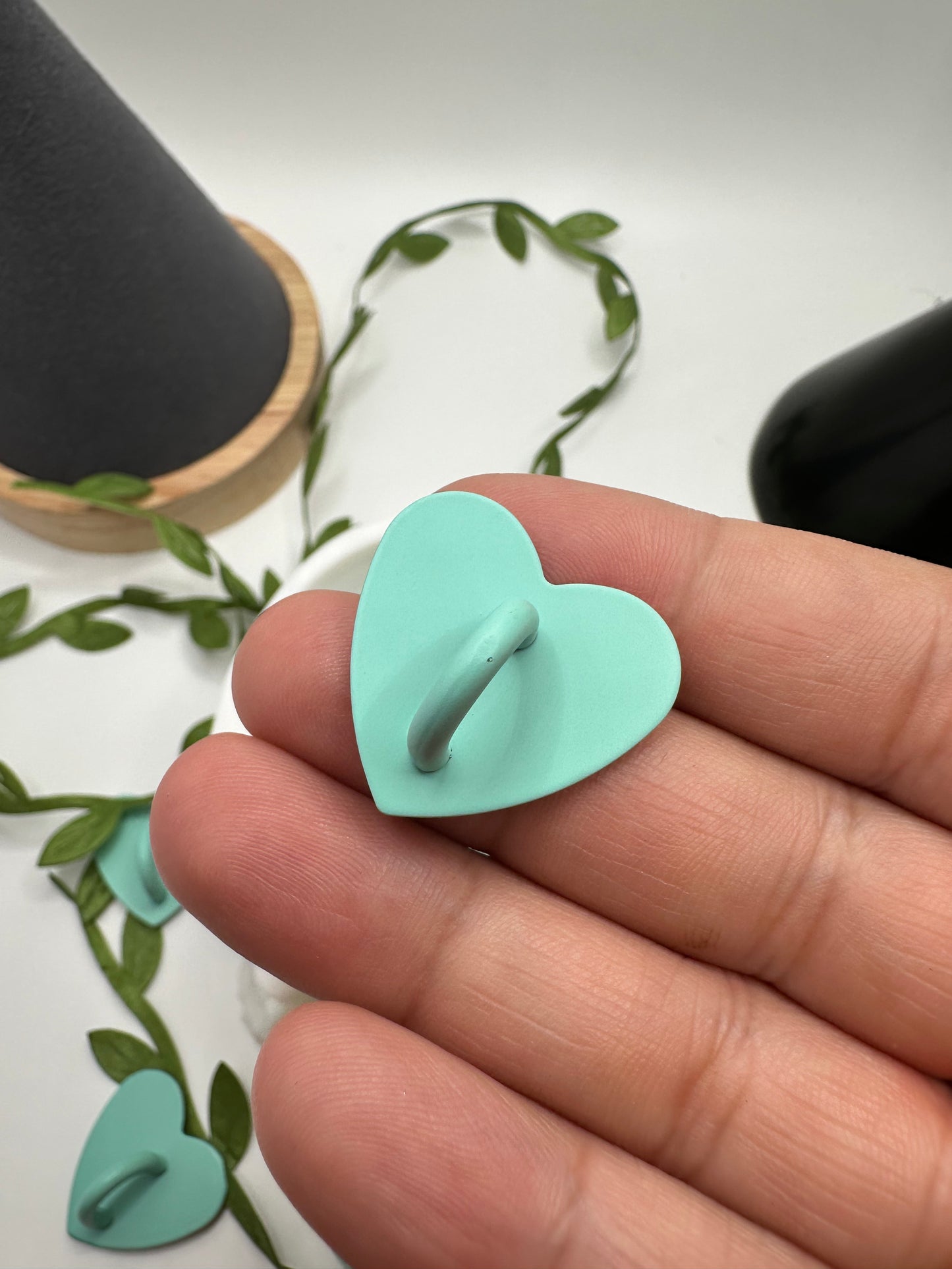 Adhesive phone charm holder, metal charm base, adhesive attachment for phone or case for charms 1pc 24mm