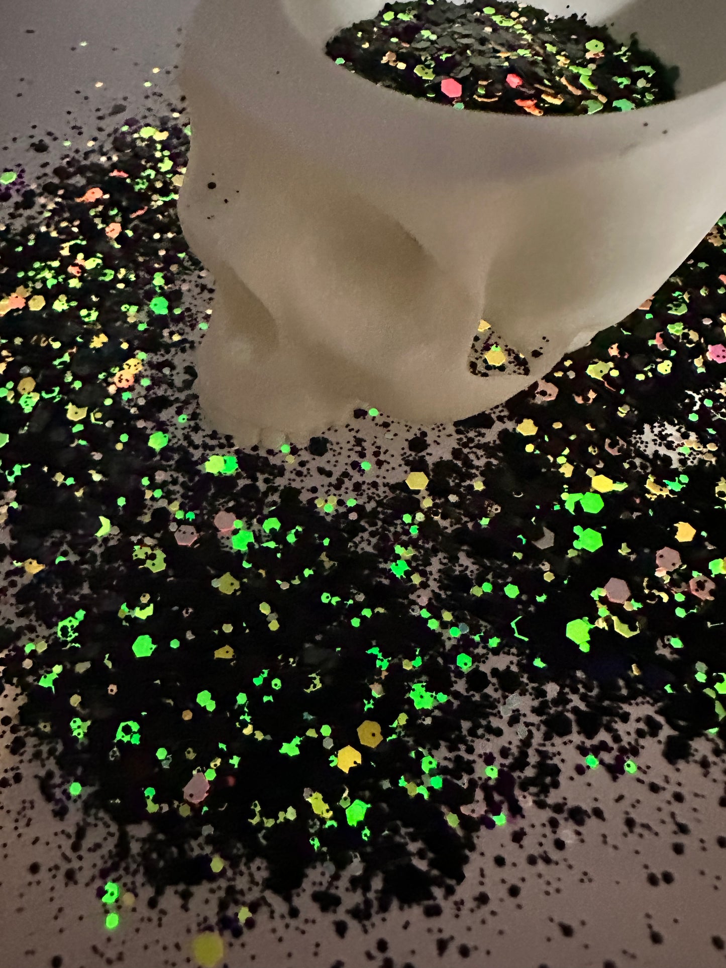 Lights Out: uv glow chunky glitter mix, crafting supplies glitter, resin supplies, resin glitter, mix holo glitter .5oz by wt.