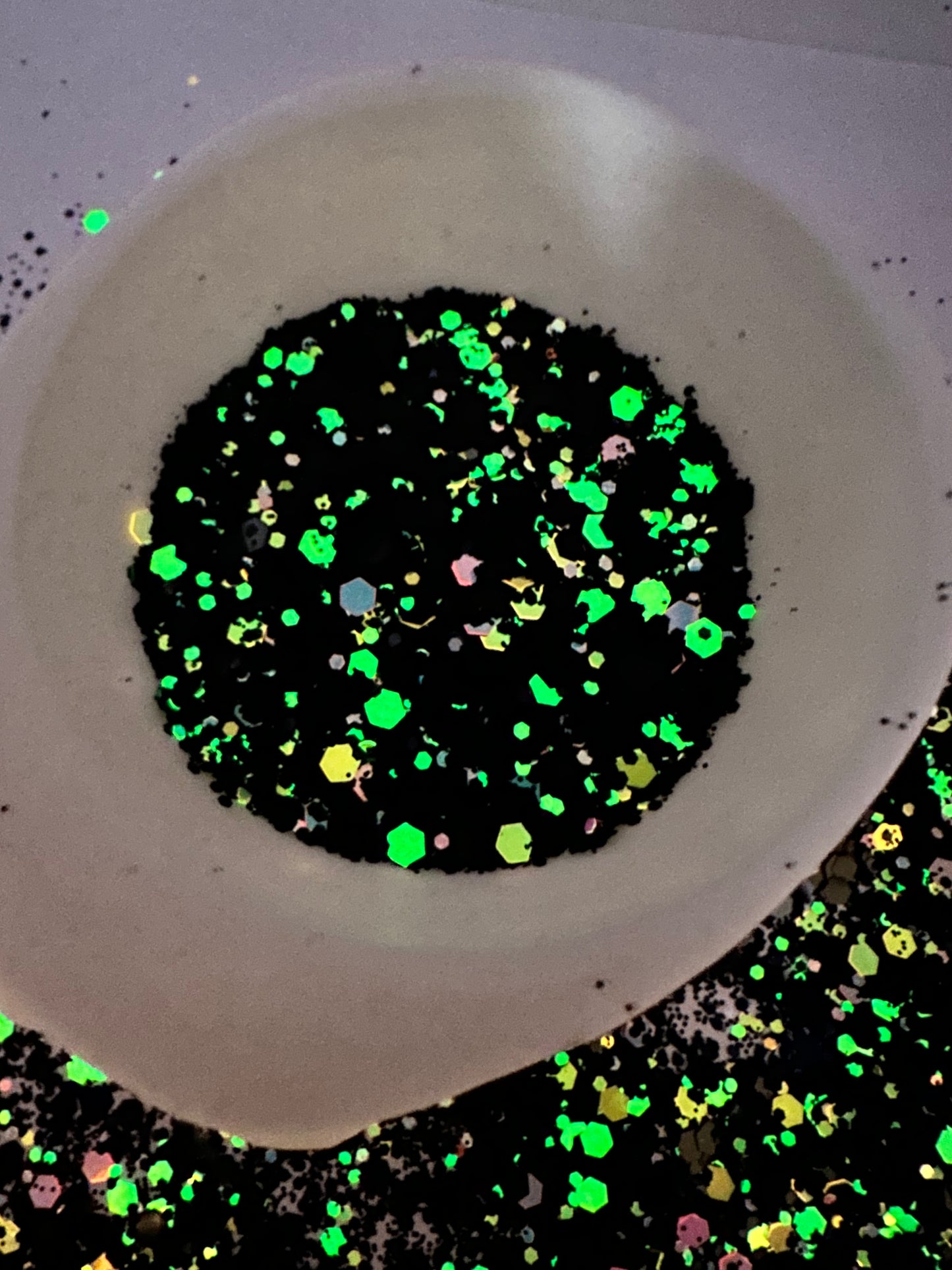 Lights Out: uv glow chunky glitter mix, crafting supplies glitter, resin supplies, resin glitter, mix holo glitter .5oz by wt.