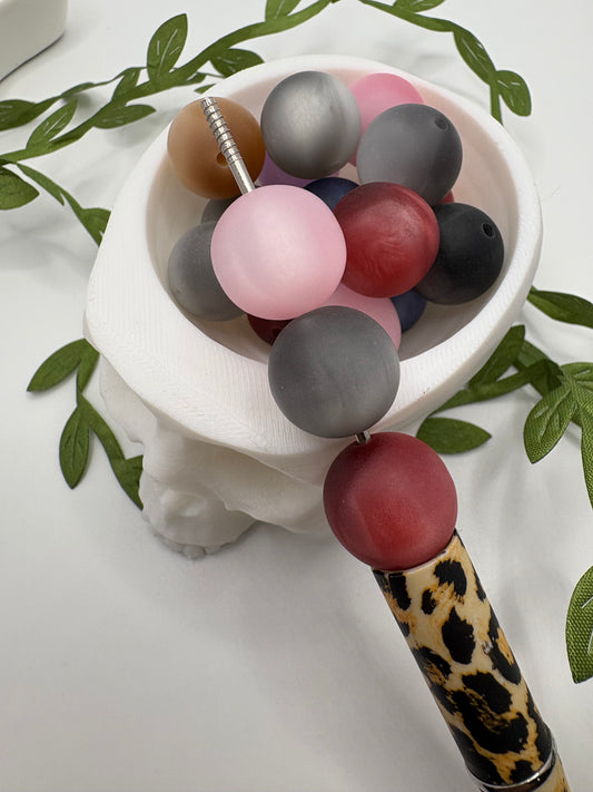 Matte Cat eye mixed bubblegum bead, acrylic 16mm beads for pens, beading supplies, beading, Cateye