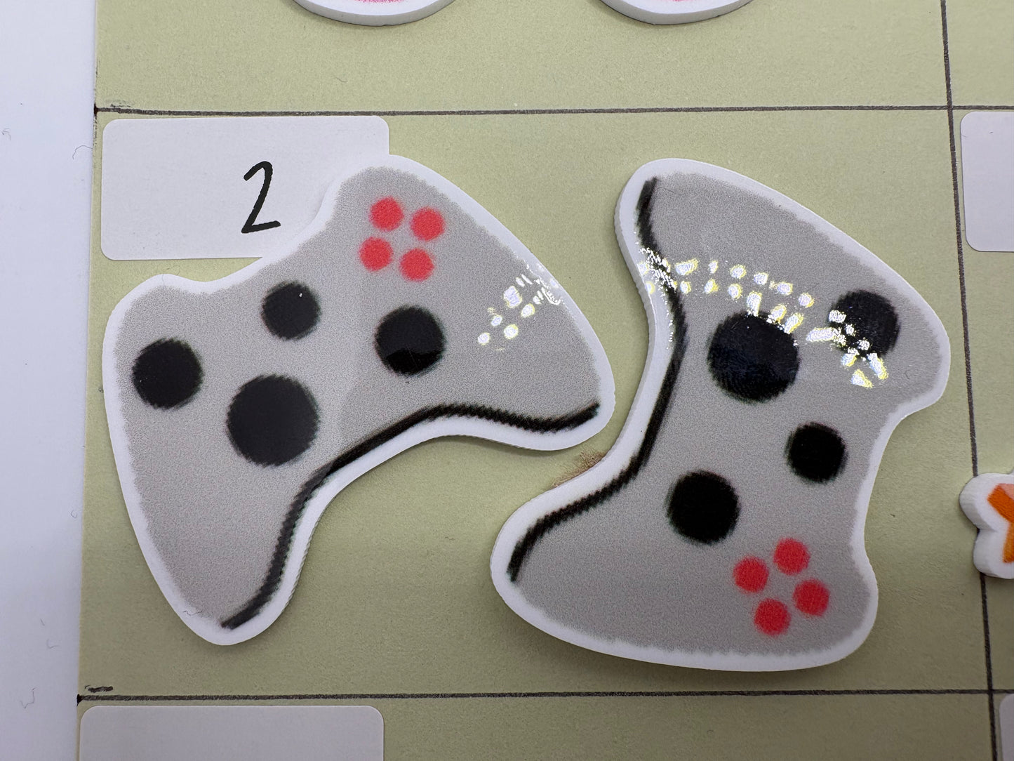 Gaming flatback acrylic planar pair, handheld gaming devices, badge reel accessories, crafting flatbacks, Beadwork/Scrapbooking/Beading/Native Beadwork 2pc