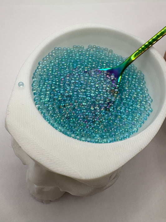 IR Blue Micro beads glass, resin fillers, candle making supplies 1oz by weight, no hole glass crafting