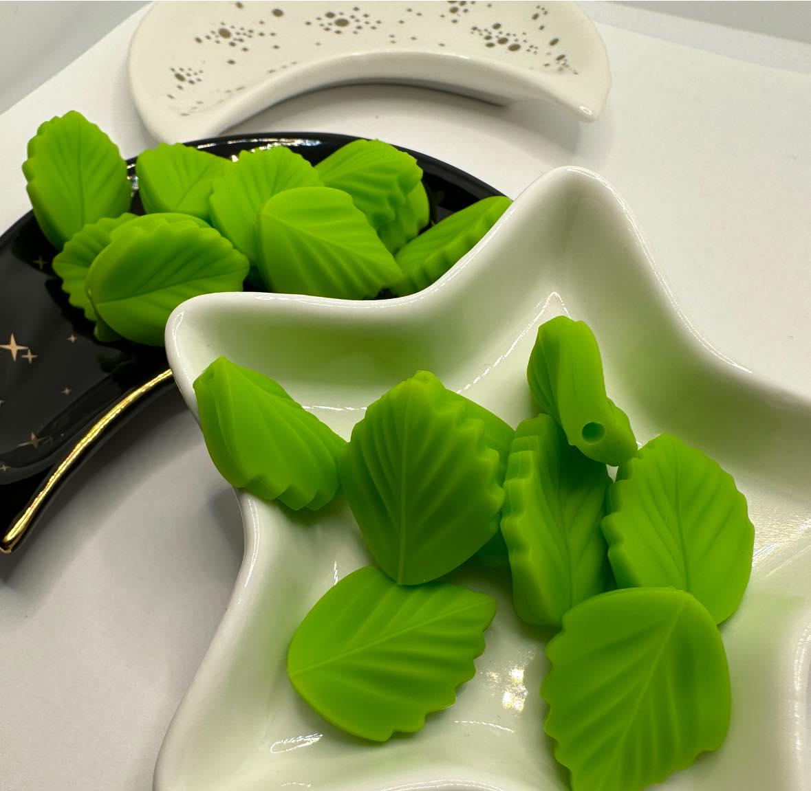 Silicone beads for crafting, Leaf shaped