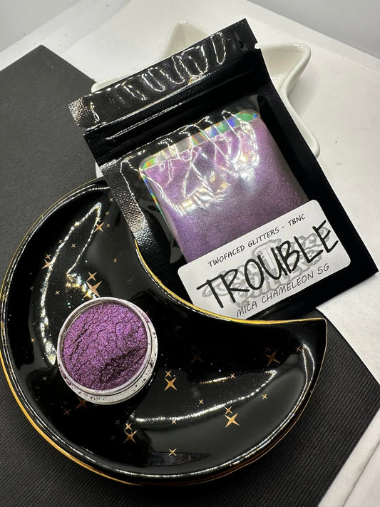 Trouble Mica Ultra Chameleon shift powder, Mica powder for additives in crafting, chameleon color shifting powder 5g wt.