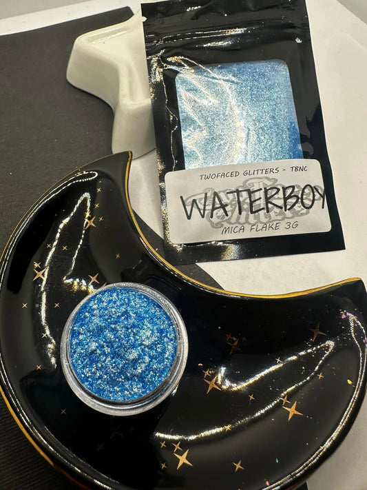 Waterboy Mica Flake, Mica Flake for additives in crafting, Blue shimmer flake 3g wt.