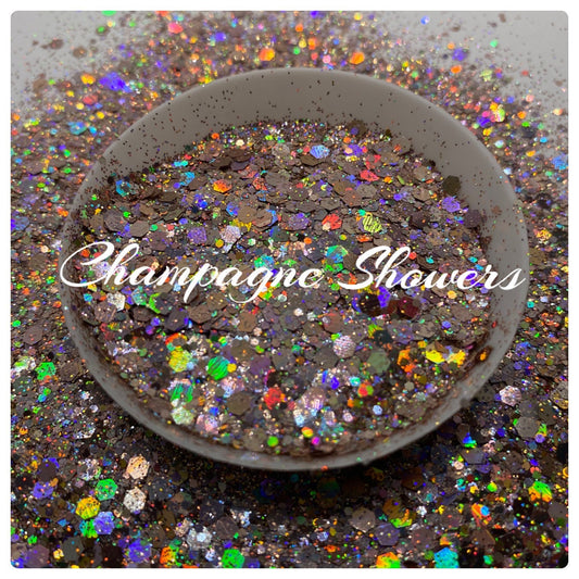 Champagne showers: holographic chunky glitter mix, crafting supplies glitter, custom mix, resin supplies, resin glitter, glitter
