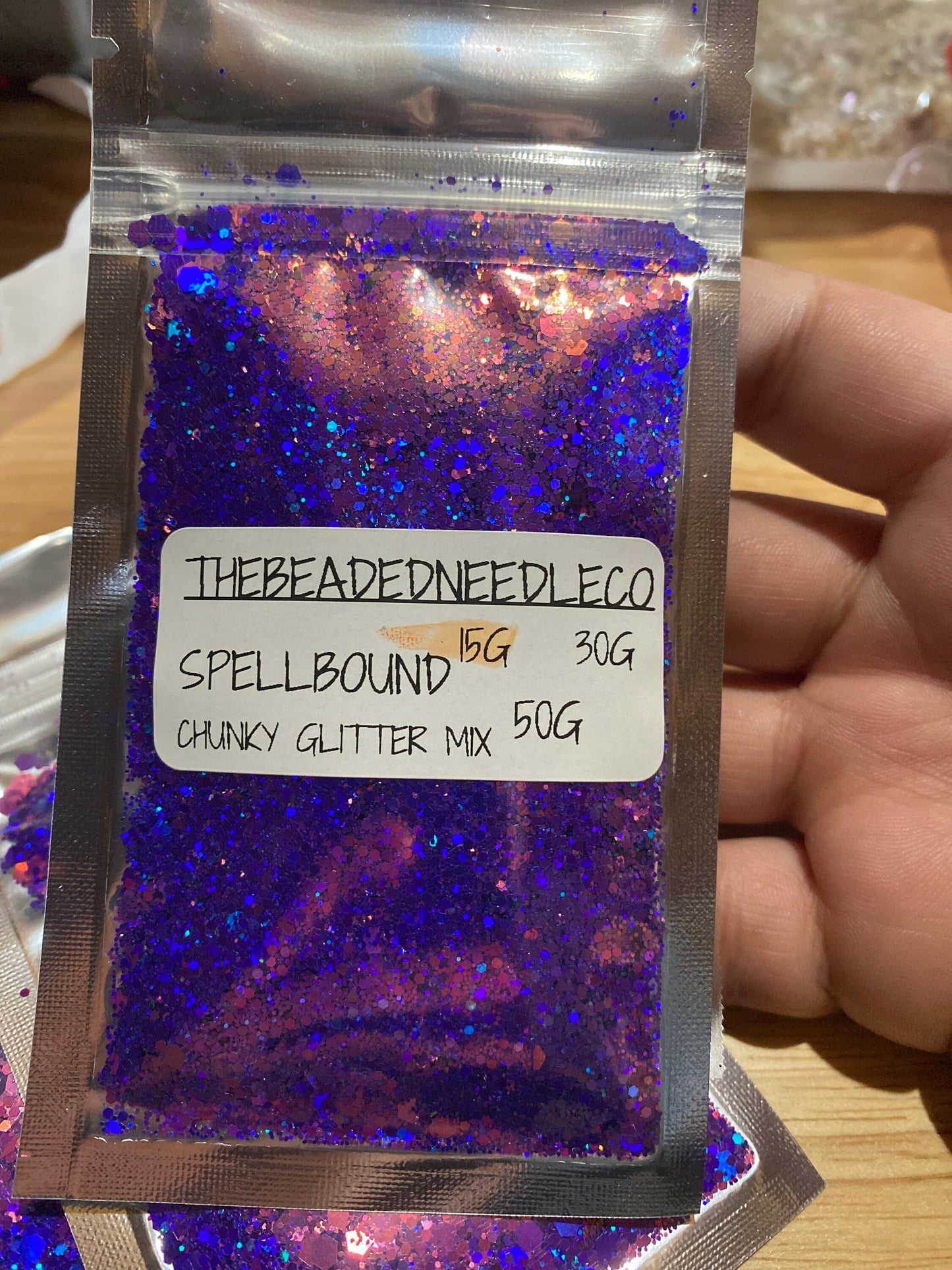 Spellbound: Chameleon color shifting chunky glitter mix, blues,purples color shifting glitter, custom mix, resin glitter, crafting