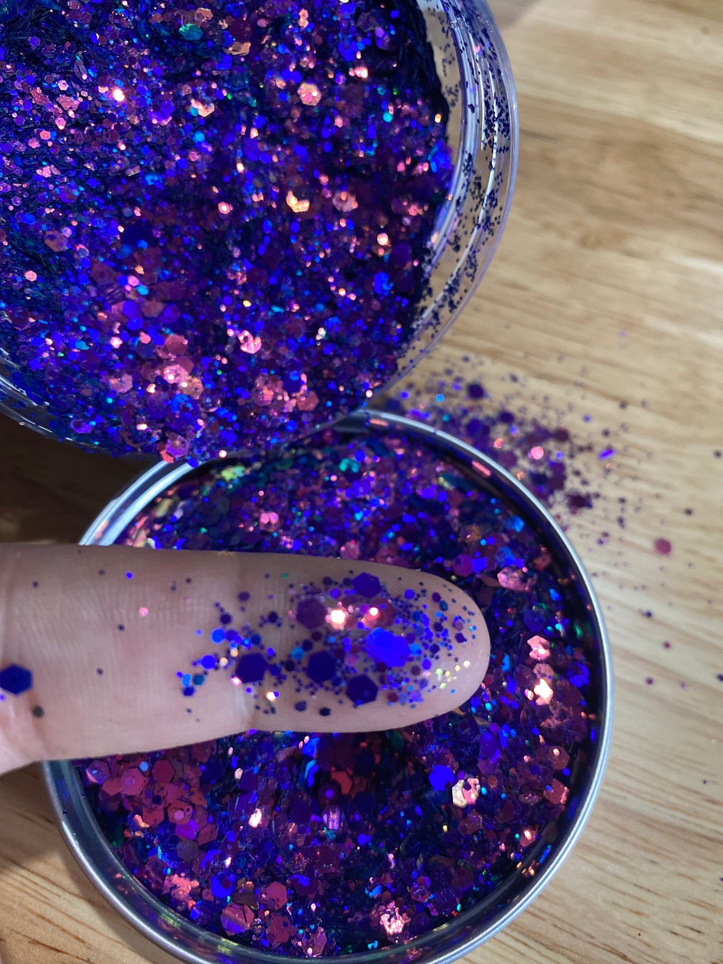 Spellbound: Chameleon color shifting chunky glitter mix, blues,purples color shifting glitter, custom mix, resin glitter, crafting