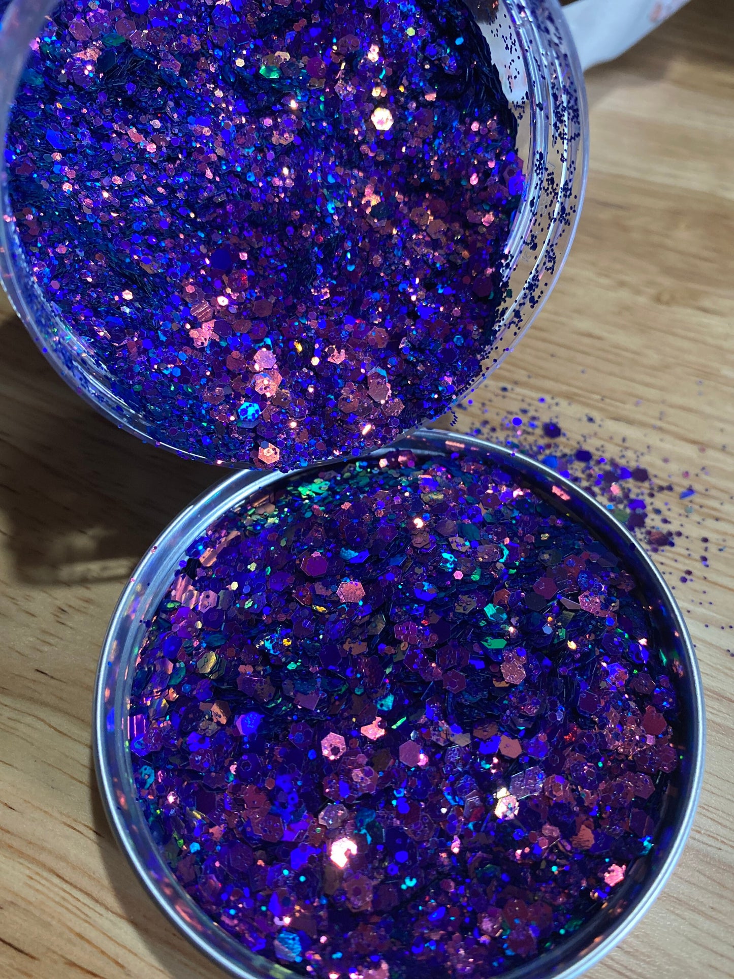 Spellbound: Chameleon color shifting chunky glitter mix, blues,purples color shifting glitter, custom mix, resin glitter, crafting