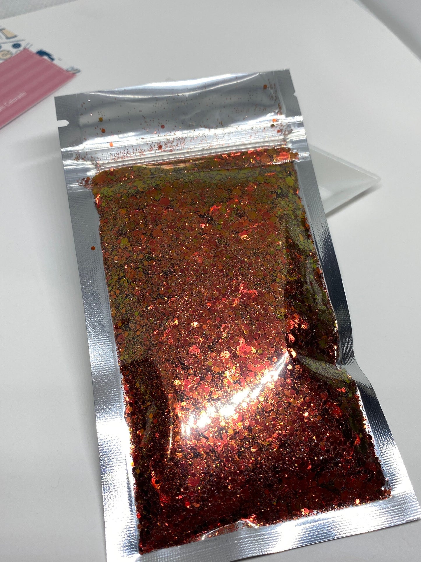 Ember: Chameleon color shifting chunky glitter mix, red/orange color shifting glitter, custom mix, plastic glitter, resin glitter, crafting