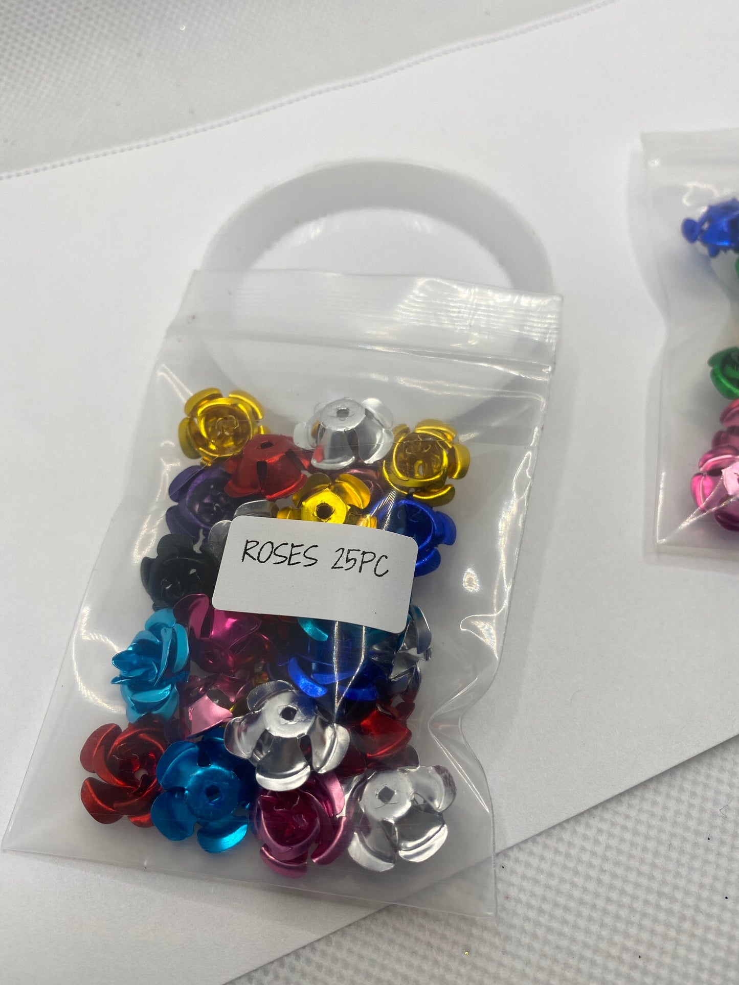 8mm aluminum roses, multicolored roses resin crafting, 25pc per bag, metal roses, roses bundle, resin fillers