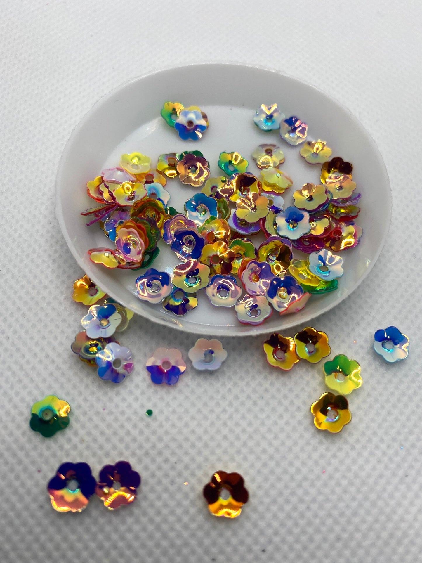 Multi colored holographic flower sequins, floral sequins, resin fillers, crafting supplies, resin sequins, flower nail accessories