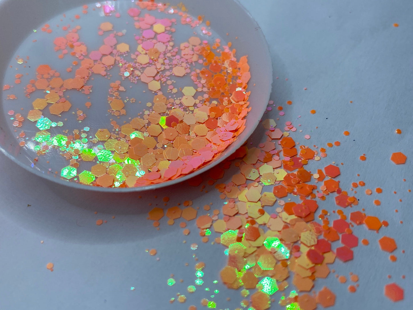 Peachy-Keen: holo-chunky glitter mix, crafting supplies glitter, custom mix, resin supplies, resin glitter, mix holo glitter