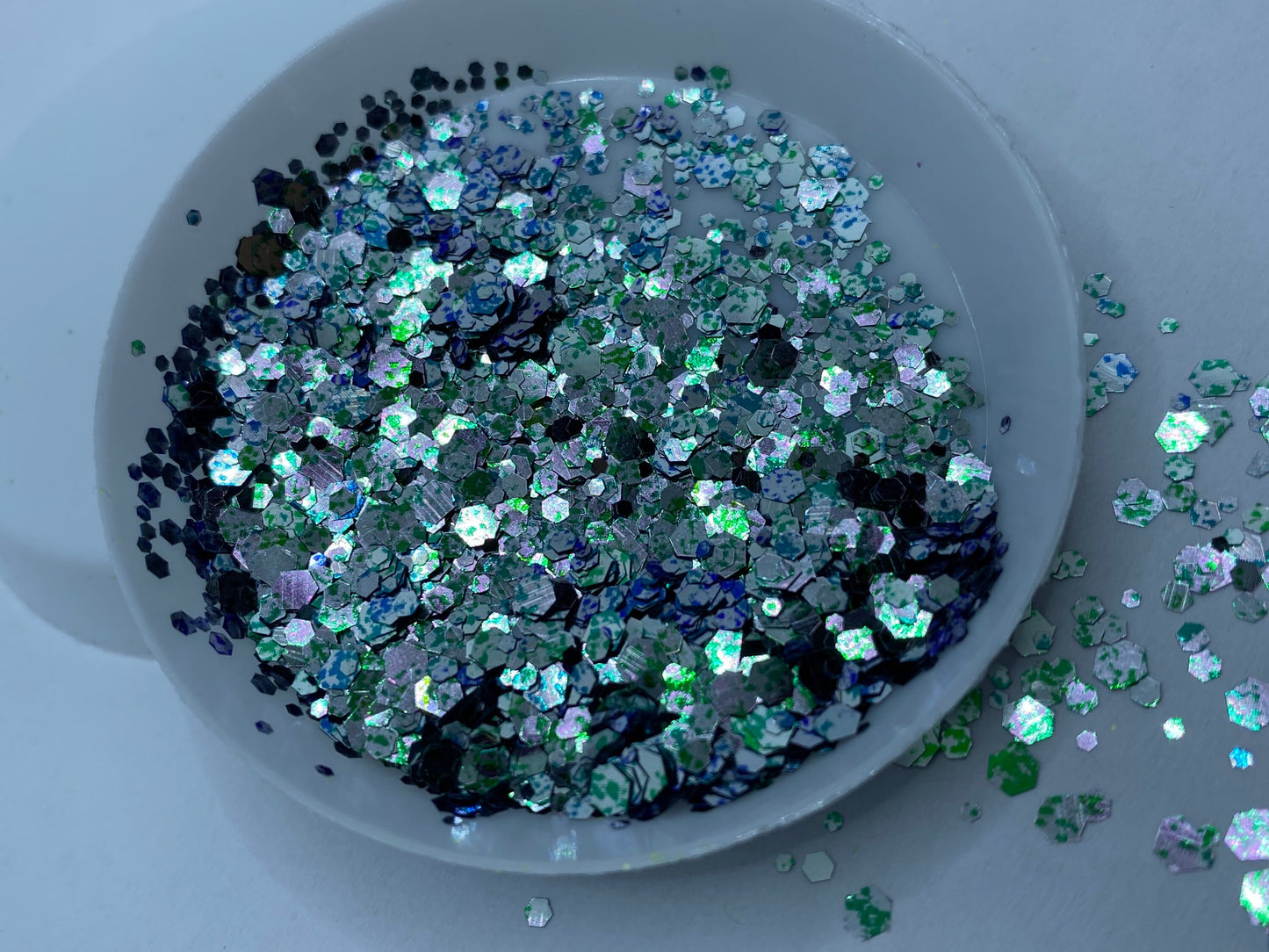 Craze: two color chunky glitter mix, crafting supplies glitter, custom mix, resin supplies, resin glitter, silver green glitter