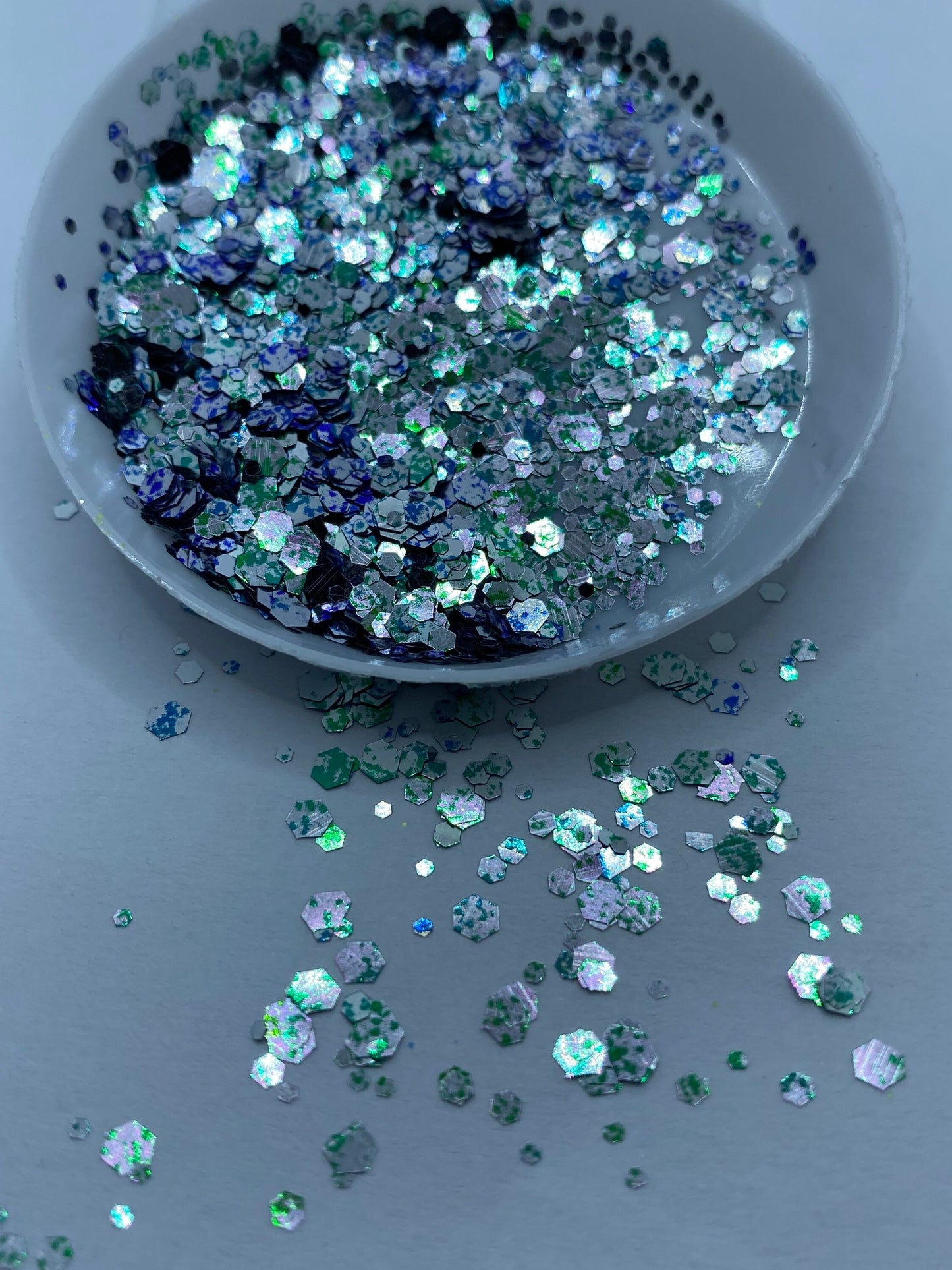 Craze: two color chunky glitter mix, crafting supplies glitter, custom mix, resin supplies, resin glitter, silver green glitter