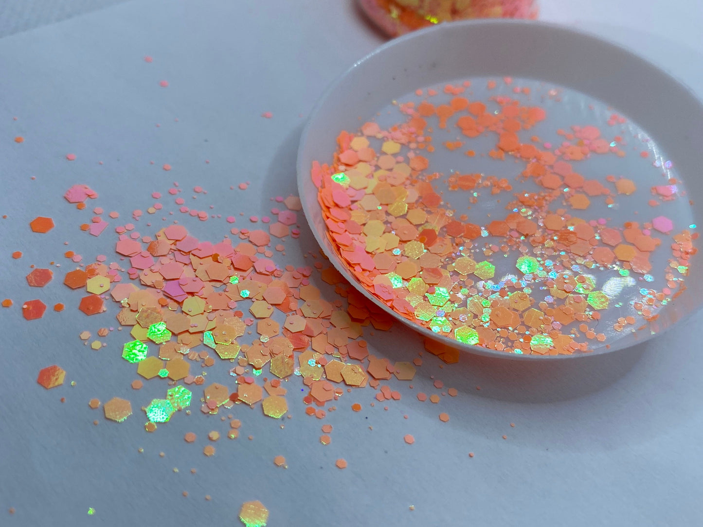 Peachy-Keen: holo-chunky glitter mix, crafting supplies glitter, custom mix, resin supplies, resin glitter, mix holo glitter