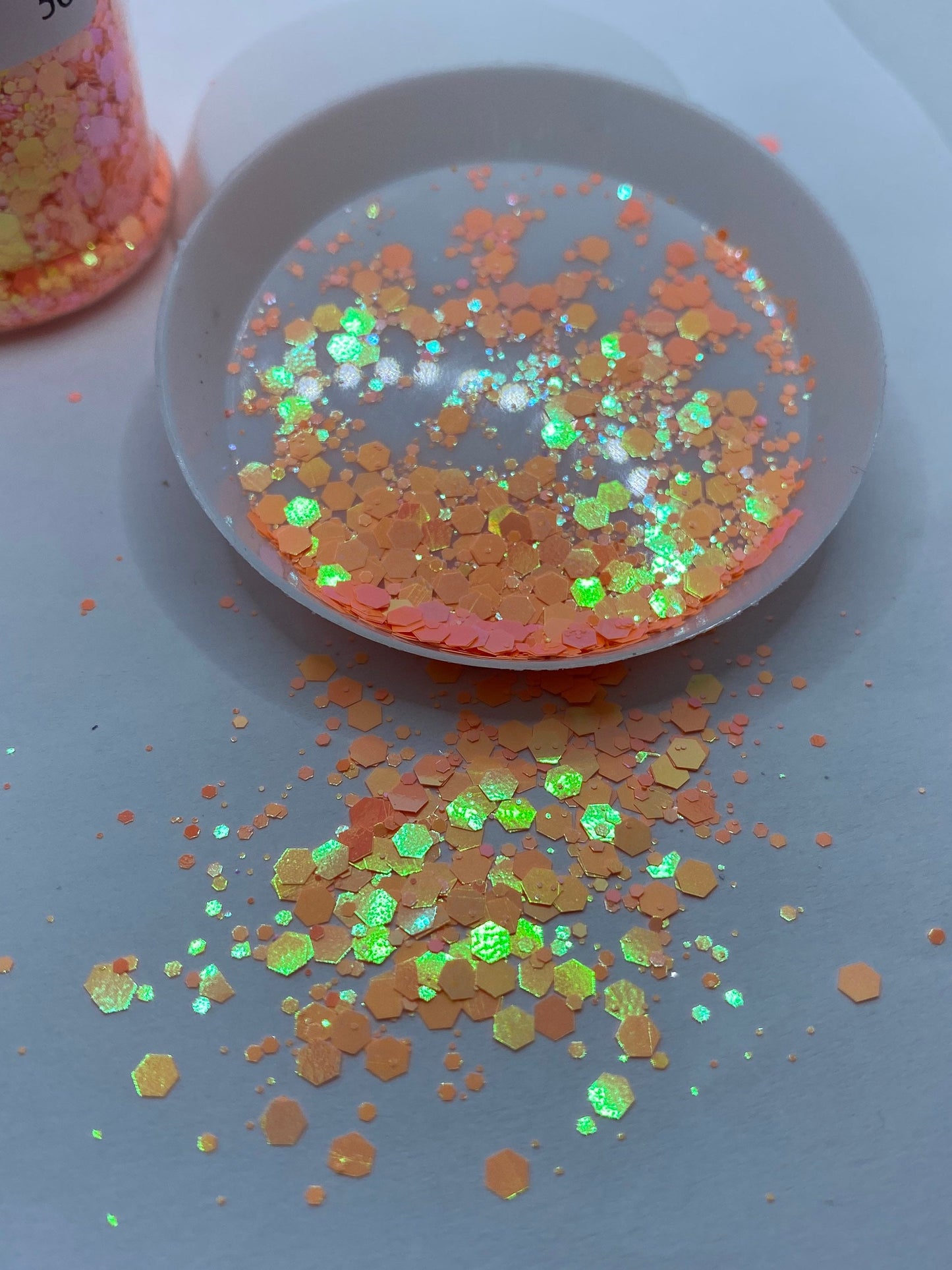 Peachy-Keen: holo-chunky glitter mix, crafting supplies glitter, custom mix, resin supplies, resin glitter, mix holo glitter