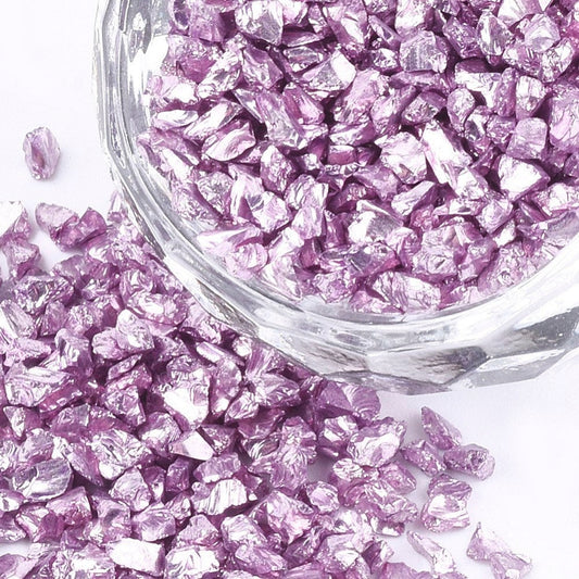 Lt. purple metallic dyed, Broken glass crafting supplies, colored glass, purple glass crafting, resin supplies, art supply 1oz by weight