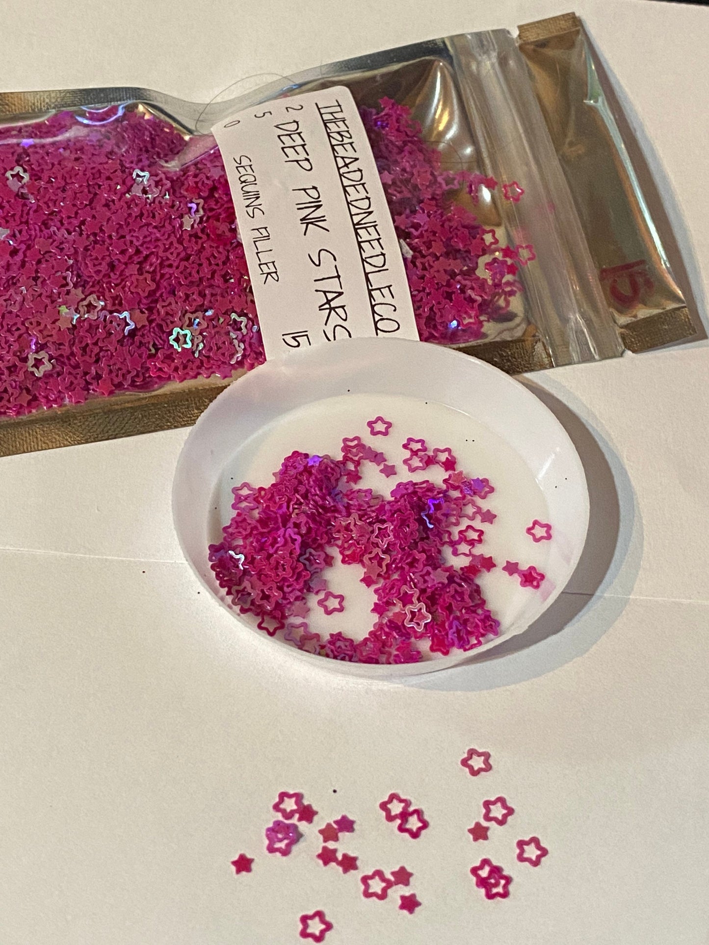 holographic star sequins, deep pink star sequins, resin fillers, crafting supplies, resin sequins, filler holo nail accessories, epoxy