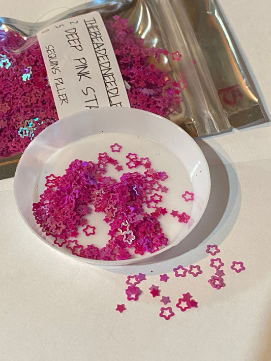 holographic star sequins, deep pink star sequins, resin fillers, crafting supplies, resin sequins, filler holo nail accessories, epoxy