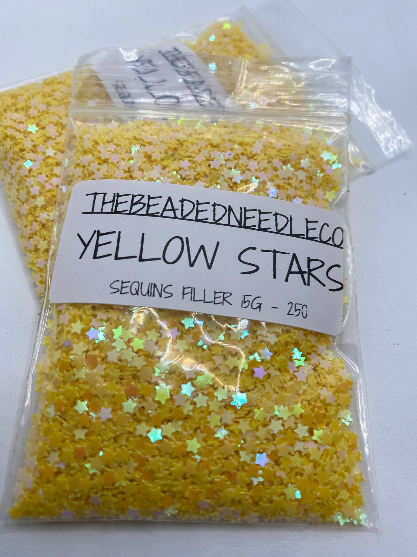 Yellow holographic star sequins 15g, star sequins, resin fillers, crafting supplies, resin sequins, stars holo nail accessories, epoxy