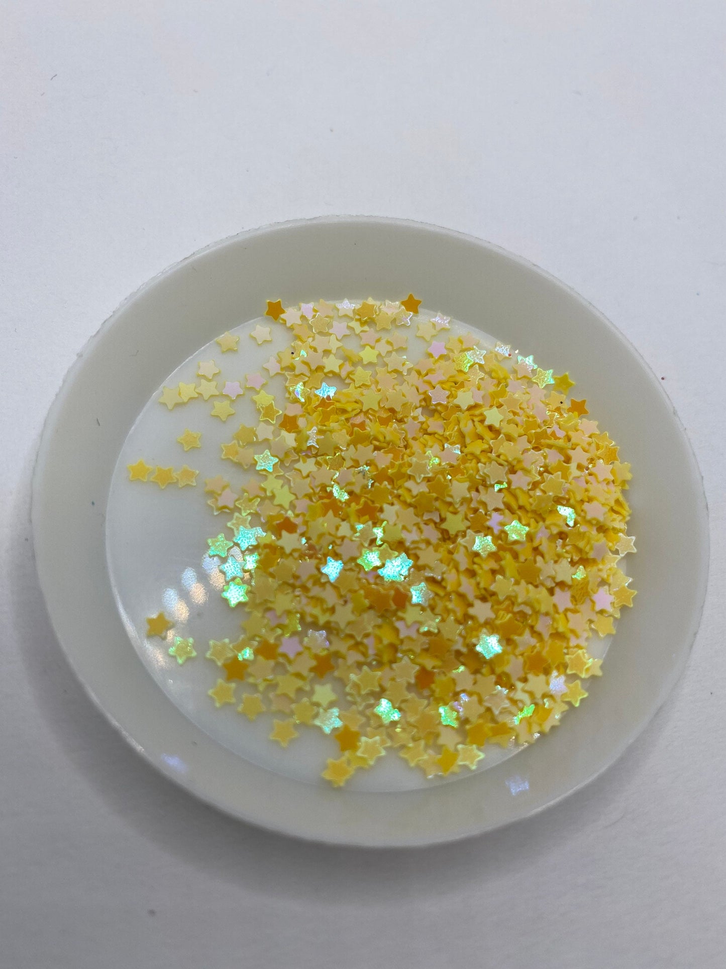 Yellow holographic star sequins 15g, star sequins, resin fillers, crafting supplies, resin sequins, stars holo nail accessories, epoxy