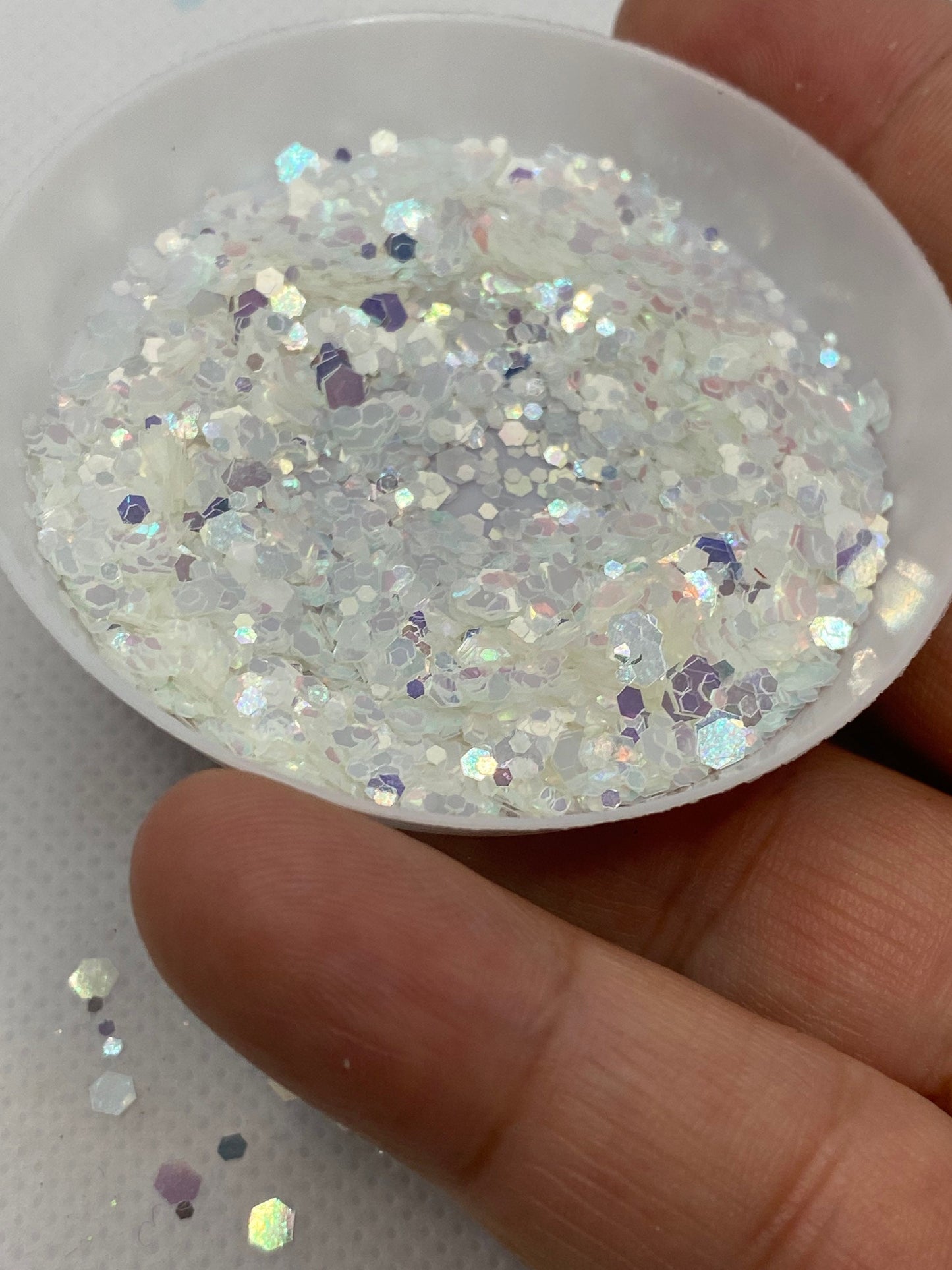 Frosty: holo-chunky glitter mix, crafting supplies glitter, custom mix, resin supplies, resin glitter, crafting, opal holo glitter