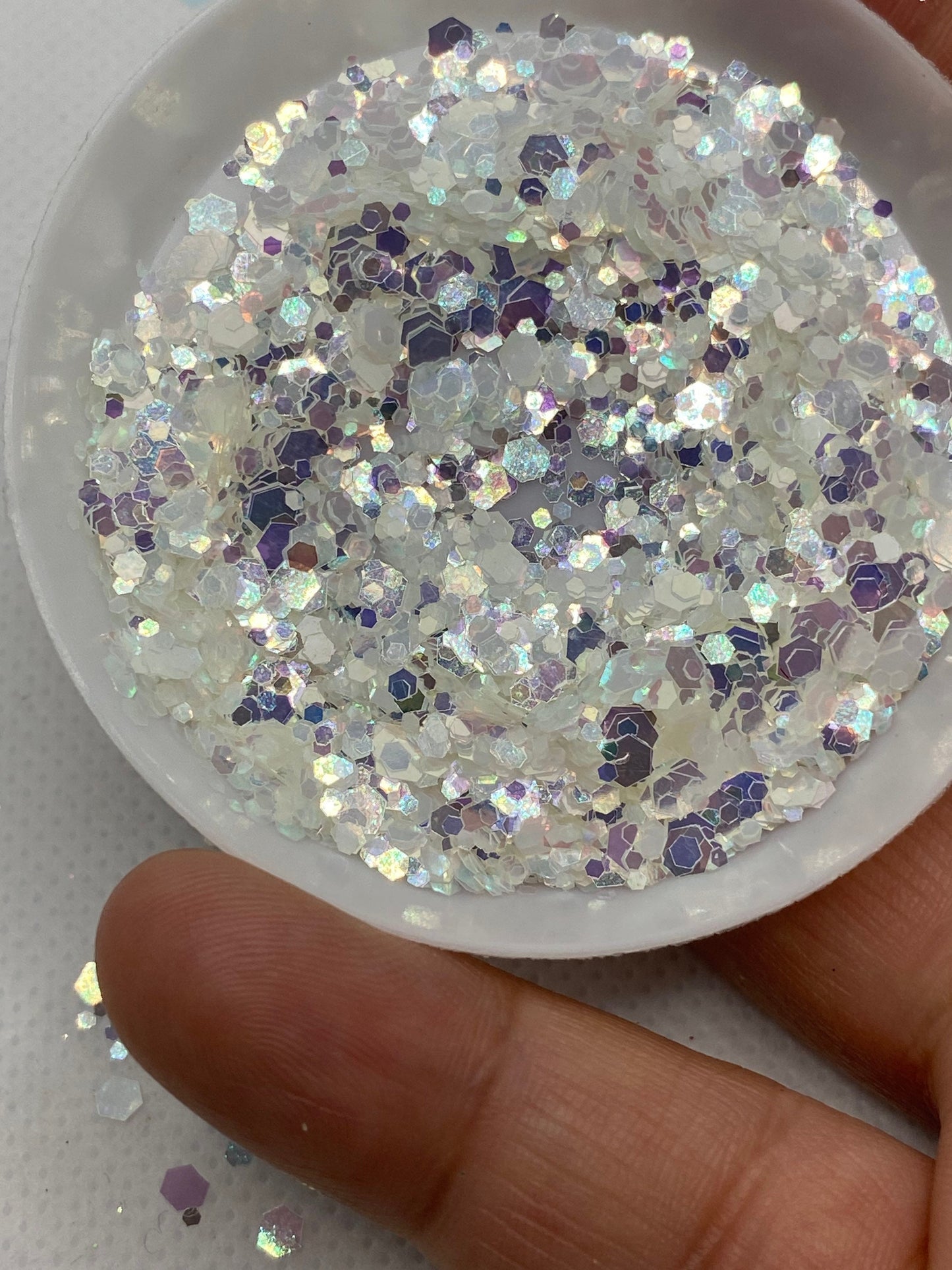 Frosty: holo-chunky glitter mix, crafting supplies glitter, custom mix, resin supplies, resin glitter, crafting, opal holo glitter