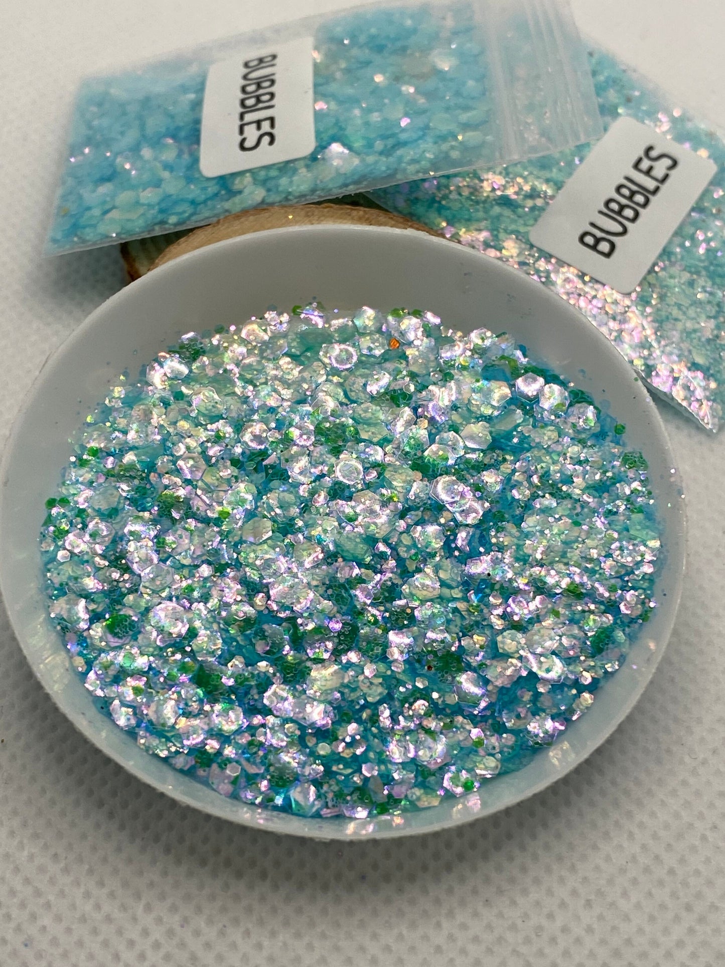 Bubbles: chameleon holo-chunky glitter mix, crafting supplies glitter, custom mix, resin supplies, resin glitter, mix holo glitter