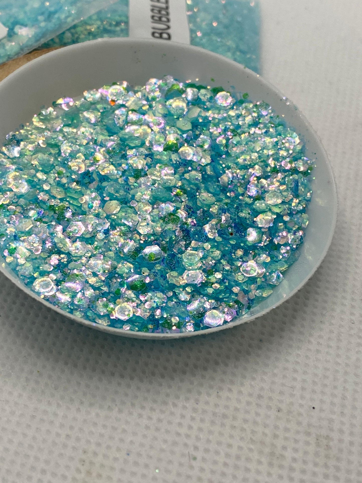 Bubbles: chameleon holo-chunky glitter mix, crafting supplies glitter, custom mix, resin supplies, resin glitter, mix holo glitter