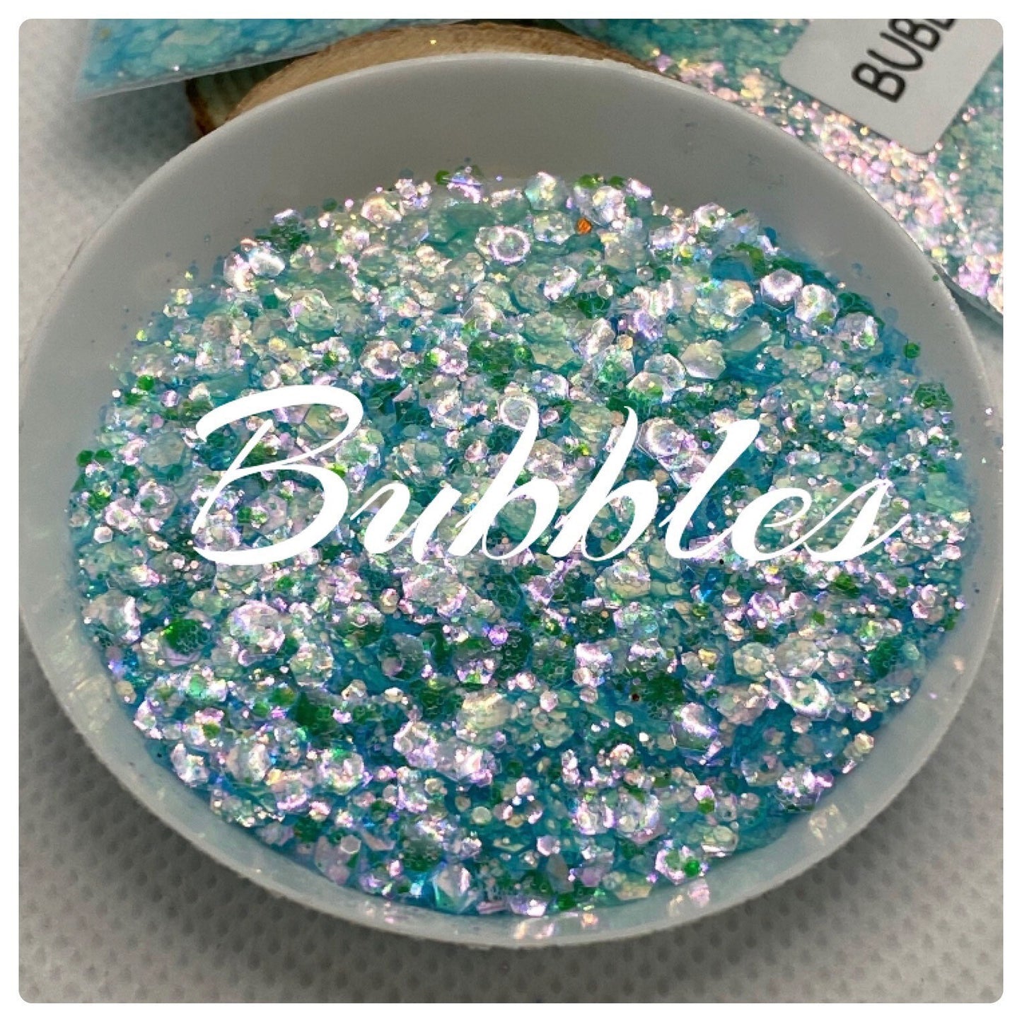 Bubbles: chameleon holo-chunky glitter mix, crafting supplies glitter, custom mix, resin supplies, resin glitter, mix holo glitter