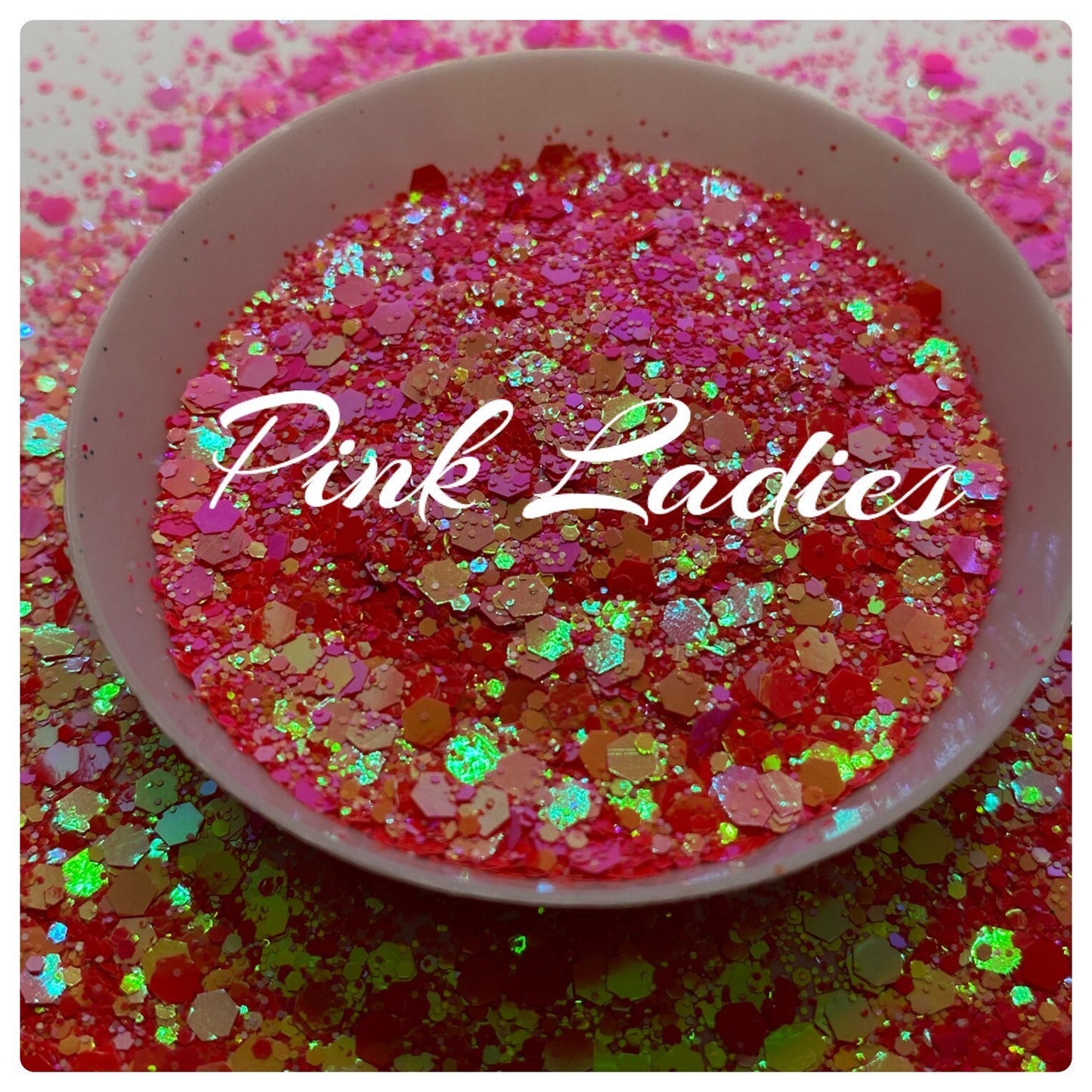 Pink Ladies: Chameleon color shifting chunky glitter mix, pink, orange color shifting glitter, custom mix, resin glitter, crafting