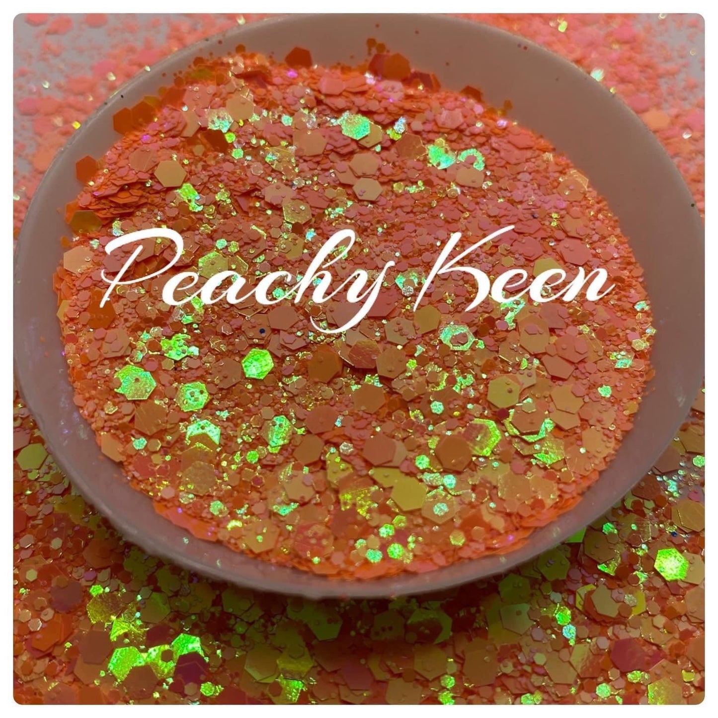 Peachy-Keen: holo-chunky glitter mix, crafting supplies glitter, custom mix, resin supplies, resin glitter, mix holo glitter