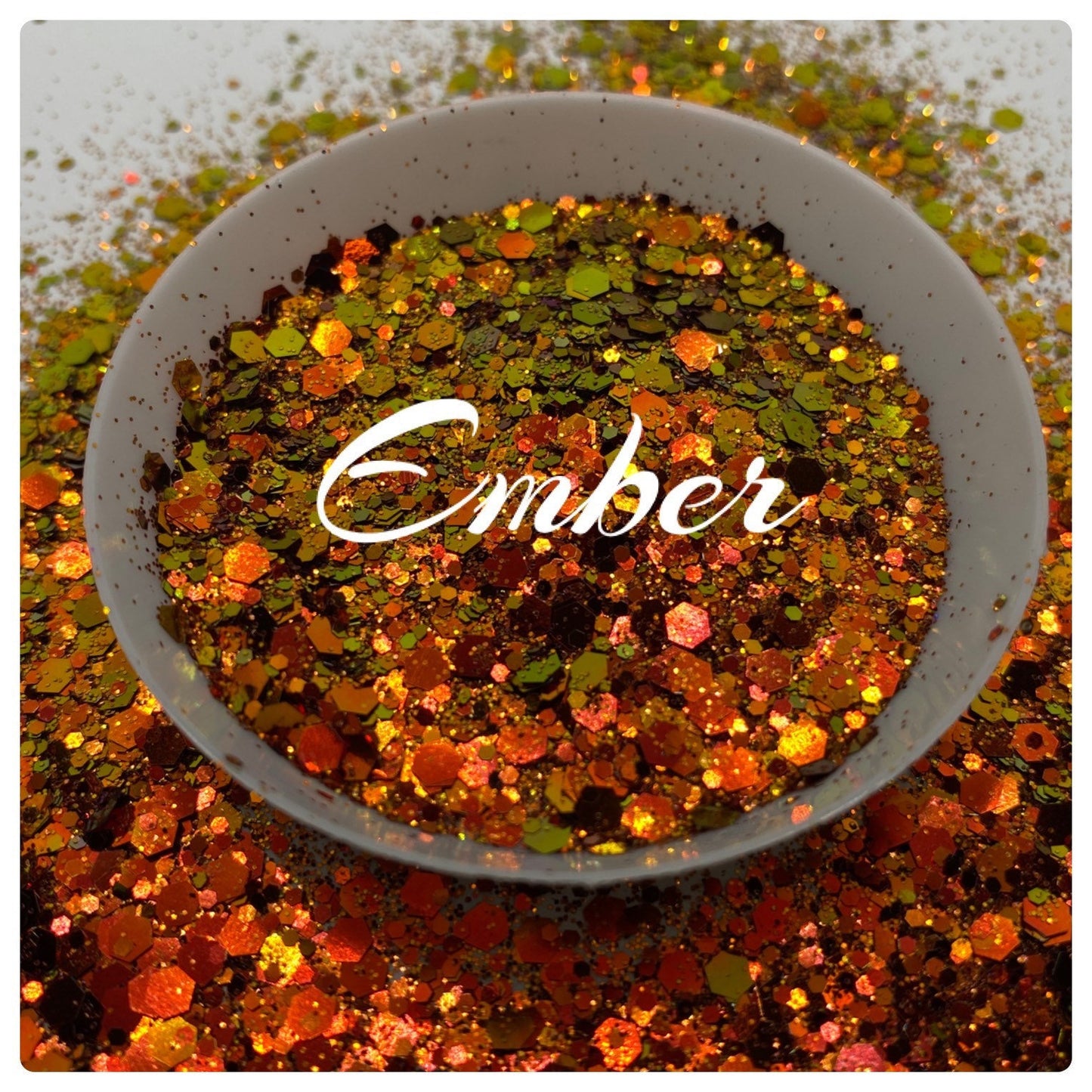 Ember: Chameleon color shifting chunky glitter mix, red/orange color shifting glitter, custom mix, plastic glitter, resin glitter, crafting