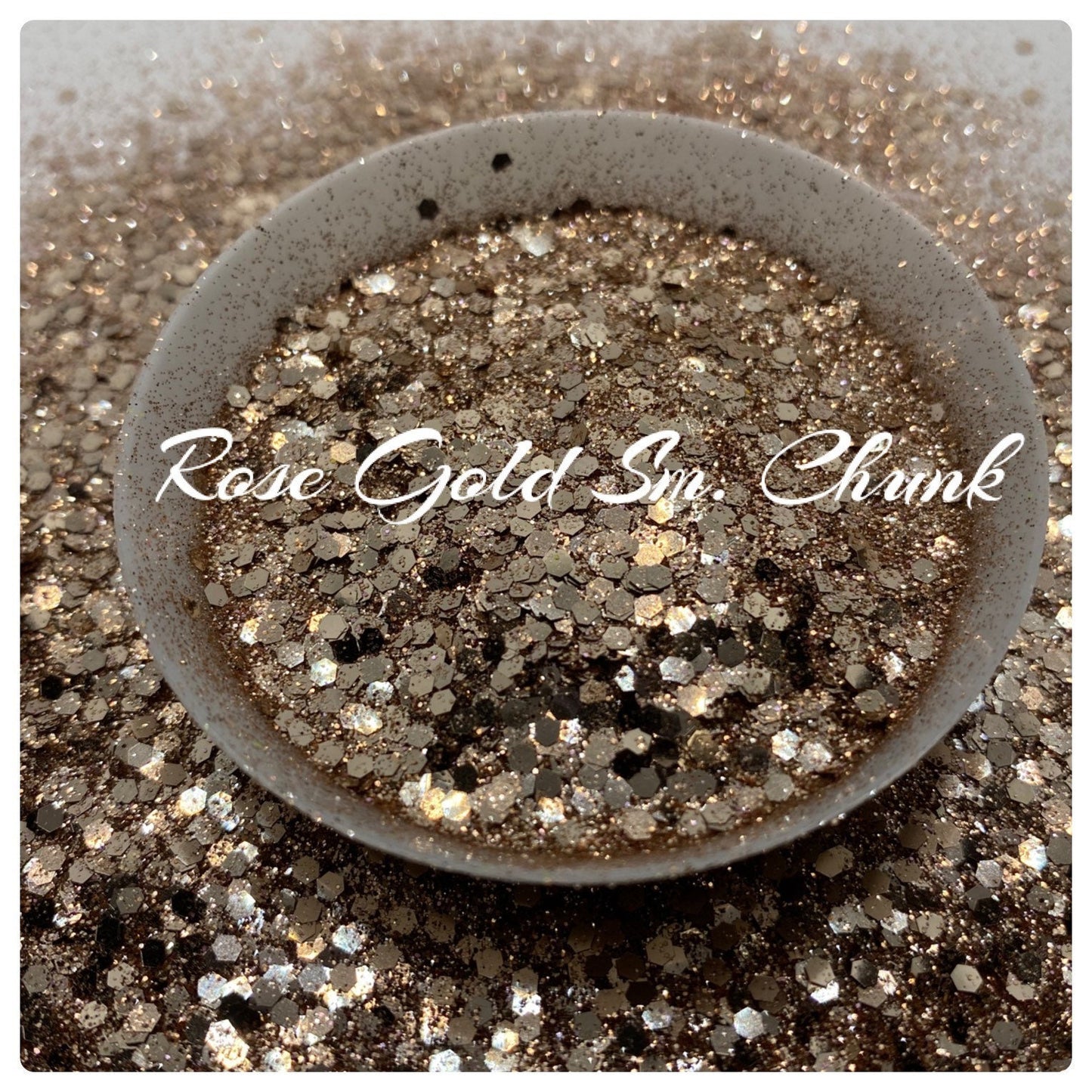 Rose Gold: metallic -chunky glitter mix, crafting supplies glitter, custom mix, resin supplies, resin glitter, crafting, metallic glitter