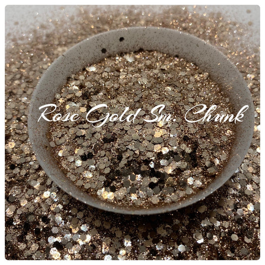 Rose Gold: metallic -chunky glitter mix, crafting supplies glitter, custom mix, resin supplies, resin glitter, crafting, metallic glitter
