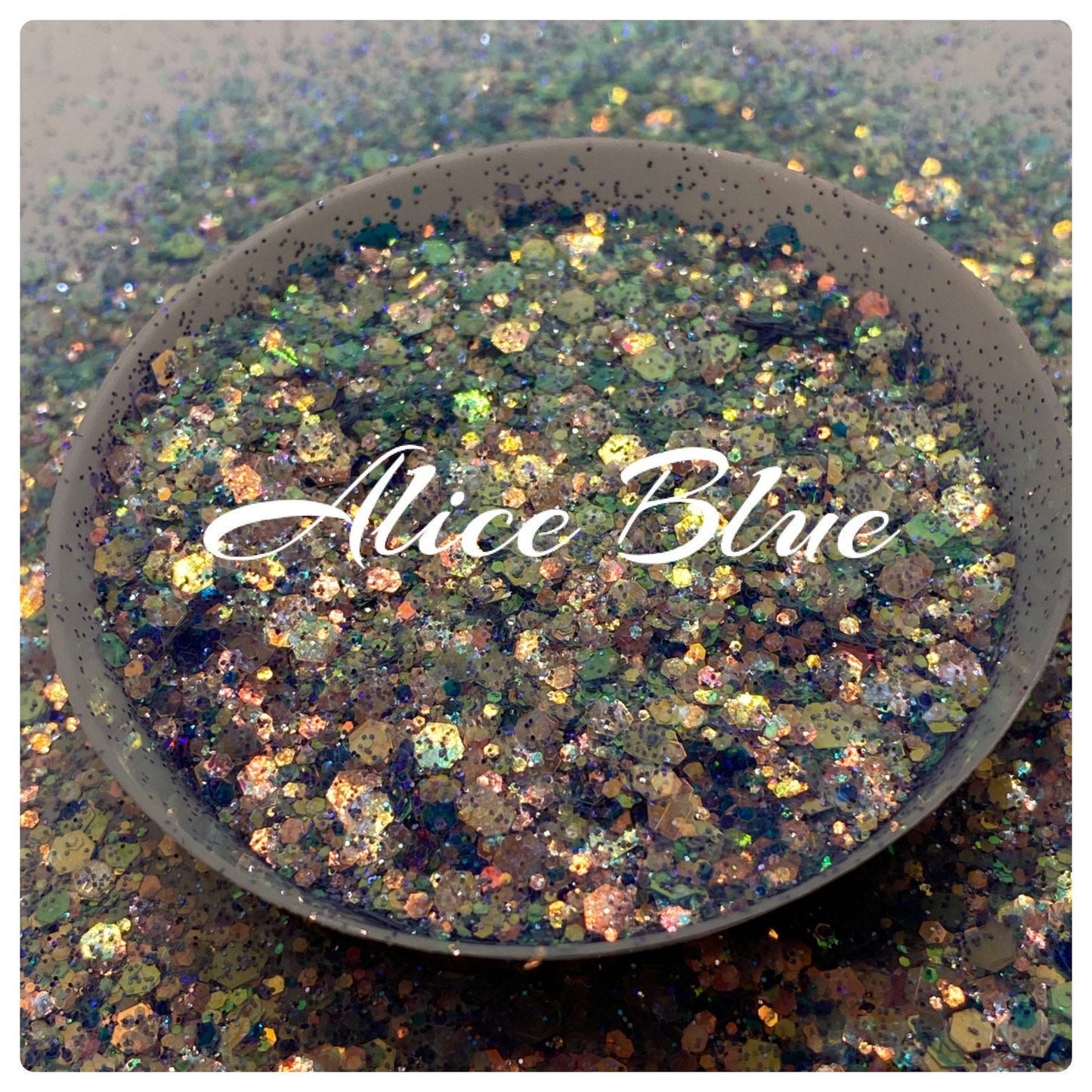 Alice Blue: holo-chunky glitter mix, crafting supplies glitter, custom mix, resin supplies, resin glitter, mix holo glitter