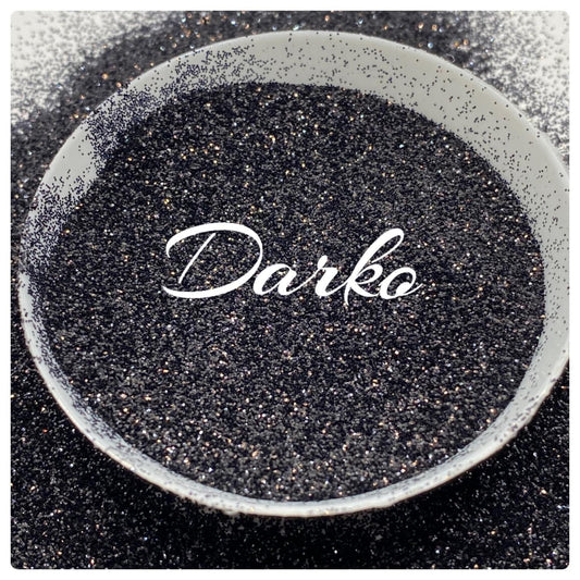 Darko, fine black glitter, glitters, fine grain glitter, resin glitter, black plain, crafting supplies, high quality glitter