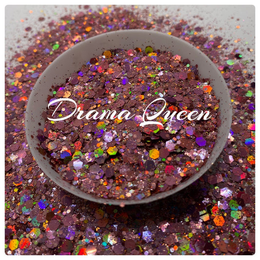 Drama Queen: holographic chunky glitter mix, crafting supplies glitter, custom mix, resin supplies, resin glitter, glitter