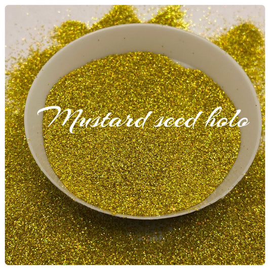 Mustard Seed Holo, fine glitter, glitters, fine grain glitter, resin glitter, holographic, crafting supplies, high quality glitter