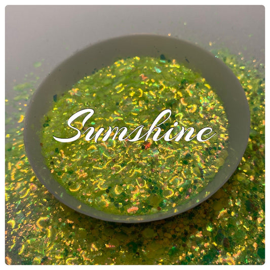 Sunshine: chameleon iridescent chunky glitter mix, crafting supplies glitter, custom mix, resin supplies, resin glitter, mix glitter