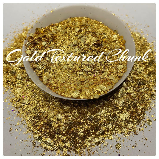 Honeycomb Gold textured chunky metallic, high quality polyester embossed chunky, resin glitter, tumbler chunky glitter, solvent resistant,