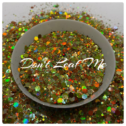 Don’t Leaf Me: chameleon holo-chunky glitter mix, crafting supplies glitter, custom mix, resin supplies, resin glitter, mix holo glitter