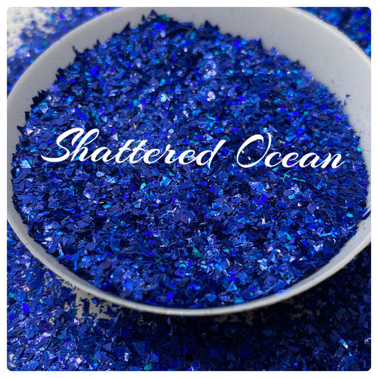 Shattered Ocean: holo-chunky shard glitter mix, crafting supplies glitter, custom mix, resin supplies, resin glitter, mix holo glitter
