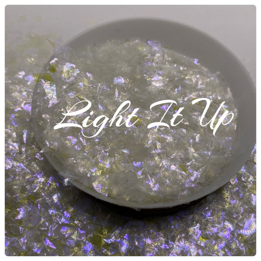Light it up:flake yellow,clear and purple mix, resin filler, irregular flake glitter, epoxy supplies, glitter supply, flake glitter