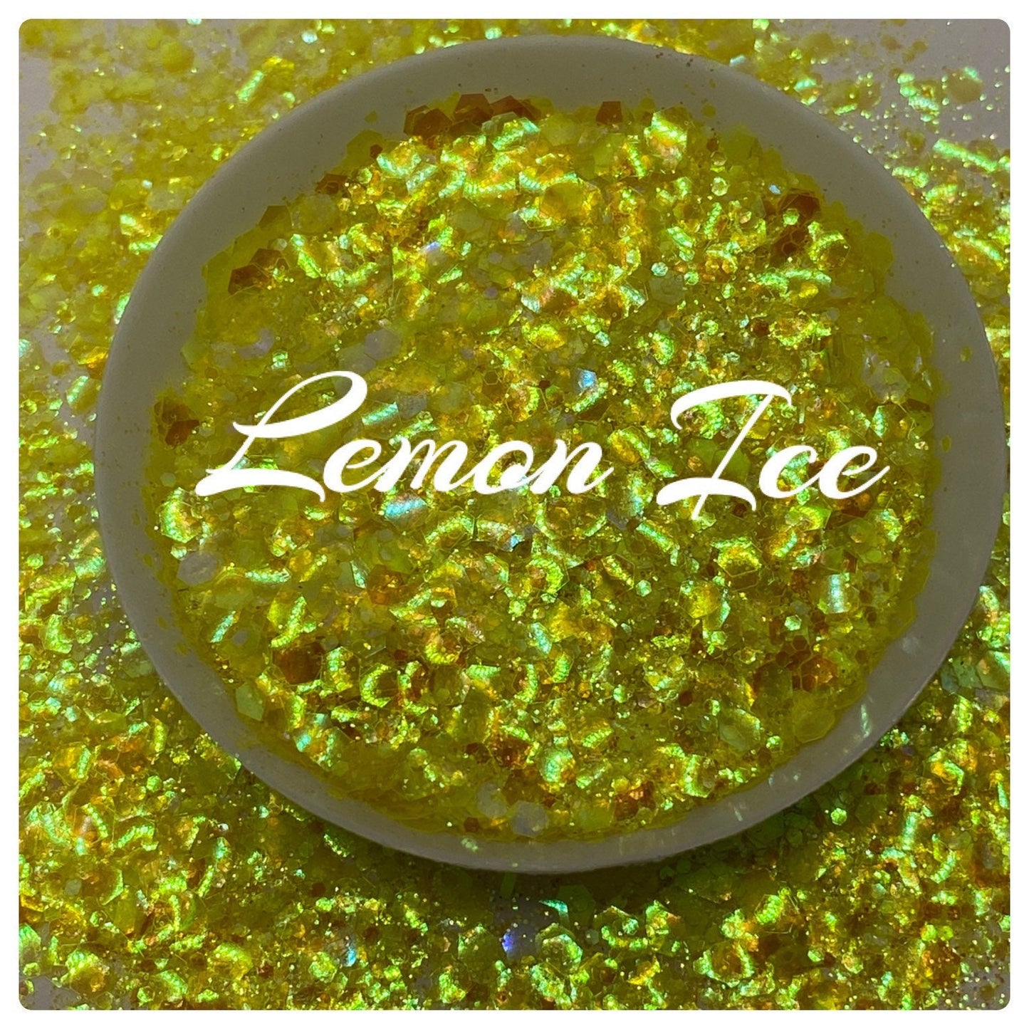 Lemon Ice: chameleon holo-chunky glitter mix, crafting supplies glitter, custom mix, resin supplies, resin glitter, mix holo glitter