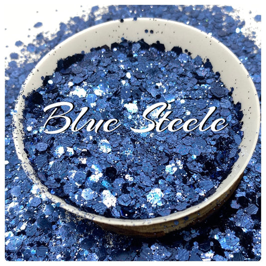 Blue Steele: color shifting chunky glitter mix, metallic blue glitter, custom mix, resin glitter, crafting