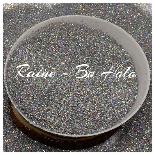 Raine-Bo holo: fine glitter, glitters, fine grain glitter, resin glitter, holographic silver, crafting supplies, high quality glitter