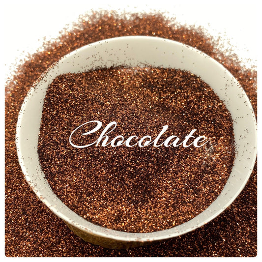 Chocolate: fine glitter, glitters, fine grain glitter, resin glitter, brown colored, crafting supplies, high quality glitter