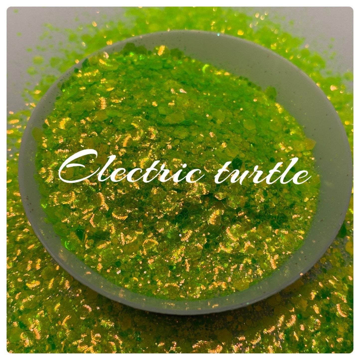 Electric Turtle: chameleon iridescent chunky glitter mix, crafting supplies glitter, custom mix, resin supplies, resin glitter, mix glitter